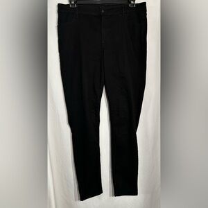 WOMENS 14 TALL WAIST 36 BLACK OLD NAVY SUPER SKINNY MID RISE JEANS